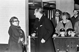 Images Dated 6th March 1987: Prince Philip, Duke of Edinburgh arrives at Coventry Station