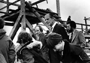 Images Dated 8th March 1980: Prince Philip, Duke of Edinburgh meets the youngsters at Leasowe Adventure Playground