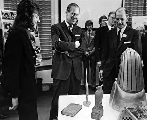 Images Dated 30th May 1972: Prince Philip, Duke of Edinburgh, North West visits. 20 year old Michael Carpino shows