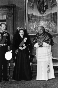 Prince Philip, Duke of Edinburgh and Queen Elizabeth II visit Pope John Paul II at Prince Philip, Duke of Edinburgh and Queen Elizabeth II visit Pope John Paul II at