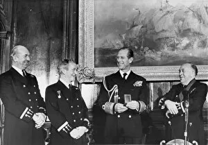 Images Dated 8th November 1974: Prince Philip, Duke of Edinburgh, at Trinity House, on the right is Captain C W Cottew