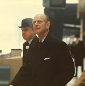 Images Dated 15th February 1991: Prince Philip, Duke of Edinburgh, during his visit to Newcastle Business Park 15th
