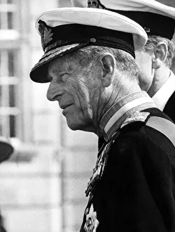 Images Dated 10th April 1992: Prince Philip, Duke of Edinburgh visits Britannia Royal Naval College, Dartmouth