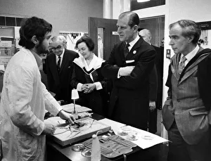 Images Dated 8th February 1973: Prince Philip, Duke of Edinburgh visits Eccles College, Ellesmere Park. 8th February 1973