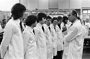 Images Dated 10th March 1978: Prince Philip, Duke of Edinburgh visits GEC Stafford. 10th March 1978