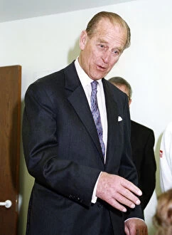 Images Dated 5th March 1993: Prince Philip, Duke of Edinburgh visits Irlam Family Centre, Manchester. 5th March 1993