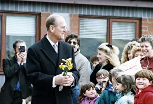 Images Dated 5th March 1993: Prince Philip, Duke of Edinburgh visits the Irlam Family Centre, Manchester