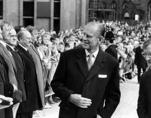 Prince Philip, Duke of Edinburgh visits Manchester. 21st March 1986 Prince Philip, Duke of Edinburgh visits Manchester. 21st March 1986