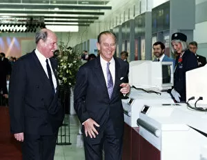 Images Dated 5th March 1993: Prince Philip, Duke of Edinburgh visits opens Terminal 2, Manchester Airport