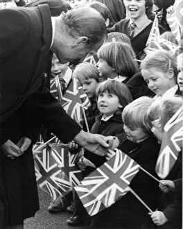 Images Dated 15th December 1983: Prince Philip, Duke of Edinburgh, visits St Cuthberts Boys club