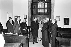 Images Dated 13th November 1980: Prince Philip, Duke of Edinburgh visits St Leonards Church, Ryton-on-Dunsmore