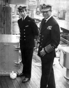 Prince Philip & Prince Charles on board HMS Bronnington - 27 February 1976 Prince Philip & Prince Charles on board HMS Bronnington - 27 February 1976