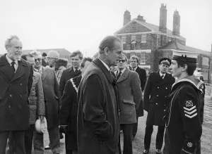 Prince Philip seen here chatting with a sea cadet whilst in Hartlepool to visit HMS Prince Philip seen here chatting with a sea cadet whilst in Hartlepool to visit HMS
