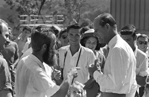 01425 Gallery: Prince Philip talks with the crowds during a Royal visit to Australia. March 1963