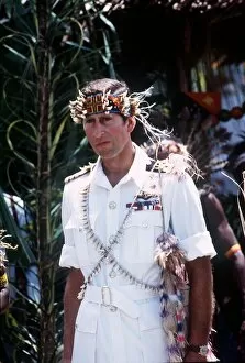 Images Dated 9th August 1984: Prince of Wales crowned 10th Lapan of Manus in Papua New Guinea August 1984