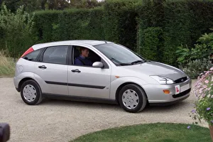 Prince William at Highgrove during driving lesson July 1999 in a Ford Focus Prince William at Highgrove during driving lesson July 1999 in a Ford Focus