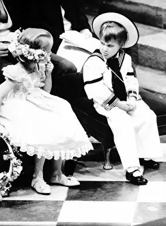 Prince William page boy at the wedding of the Duke and Duchess of York in July 1986