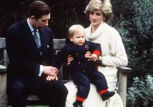 Images Dated 14th December 1983: Prince William, with his parents Prince Charles and Princess Diana