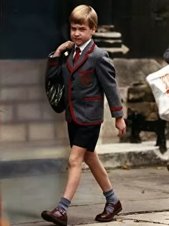 Images Dated 7th October 1989: Prince William on his way to school