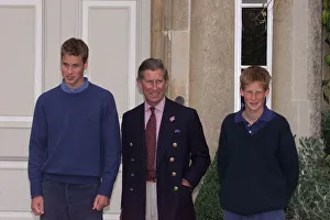 Prince's Charles, William and Harry at Highgrove in Gloucestershire, July 1999 Prince's Charles, William and Harry at Highgrove in Gloucestershire, July 1999