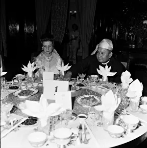 Princess Alexandra of Kent wearing a traditional Burmese costume at a private dinner in Princess Alexandra of Kent wearing a traditional Burmese costume at a private dinner in