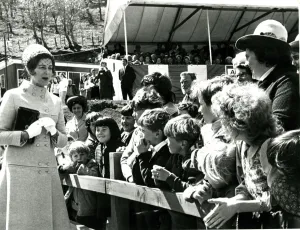Princess Alexandra stops to chat to schoolchildren during her visit to Bristol 19th May Princess Alexandra stops to chat to schoolchildren during her visit to Bristol 19th May