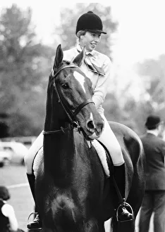 Princess Anne daughter of Queen Elizabeth British Monarch sitting on horse for the first Princess Anne daughter of Queen Elizabeth British Monarch sitting on horse for the first