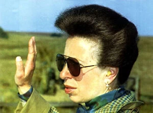 Images Dated 17th September 1993: Princess Anne at the otterburn army camp firing range in Northumberland