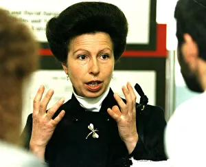 Princess Anne visit to Edinburgh Zoo both hands up no rings on fingers Princess Anne visit to Edinburgh Zoo both hands up no rings on fingers