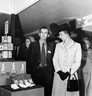 Images Dated 3rd February 1971: Princess Anne visits a gift fair in Blackpool, Lancashire. 3rd February 1971