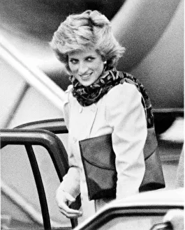 Princess Diana at Aberdeen Airport as she interrupts her holiday in Scotland to see her Princess Diana at Aberdeen Airport as she interrupts her holiday in Scotland to see her
