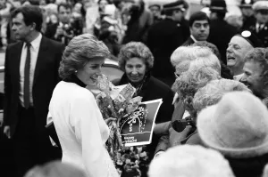 Princess Diana, arrives to officially open Acorns Children's Hospice Princess Diana, arrives to officially open Acorns Children's Hospice
