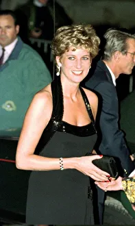 Images Dated 28th November 1994: Princess Diana arrives for a UNESCO charity dinner at the Palace of Versailles near Paris