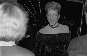 Images Dated 25th February 1988: Princess Diana attending the Royal Film Premiere of 'The Last Emperor'in 1988