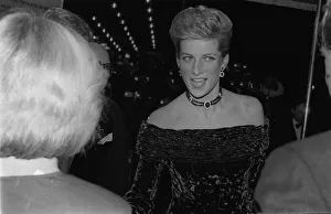 Images Dated 25th February 1988: Princess Diana attending the Royal Film Premiere of 'The Last Emperor'in 1988