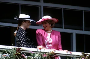 Princess Diana with the Duchess of York at the Derby at Epsom. 3rd June 1987 Princess Diana with the Duchess of York at the Derby at Epsom. 3rd June 1987