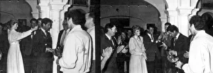 PRINCESS DIANA HITTING PRINCE CHARLES WITH AN IMITATION BOTTLE DURING A VISIT TO THE SET PRINCESS DIANA HITTING PRINCE CHARLES WITH AN IMITATION BOTTLE DURING A VISIT TO THE SET