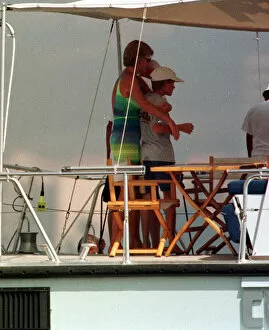 Images Dated 13th July 1997: Princess Diana on holiday in St Tropez, Southern France where they stayed as a guest of