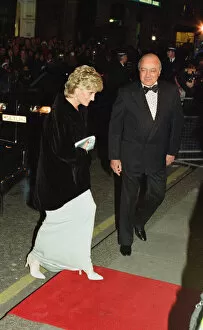 Images Dated 15th October 1996: Princess Diana, HRH The Princess of Wales, is greeted by Mr Mohamed Al Fayed at Harrods