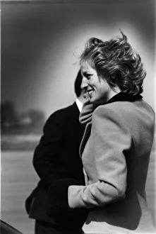 Princess Diana, HRH The Princess of Wales at Newcastle Airport for her departure from Princess Diana, HRH The Princess of Wales at Newcastle Airport for her departure from