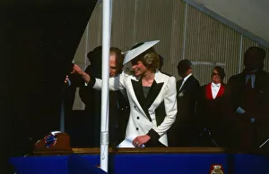 Princess Diana launching the Frigate HMS Cornwall at Yarrow Shipbuilders Ltd in Princess Diana launching the Frigate HMS Cornwall at Yarrow Shipbuilders Ltd in