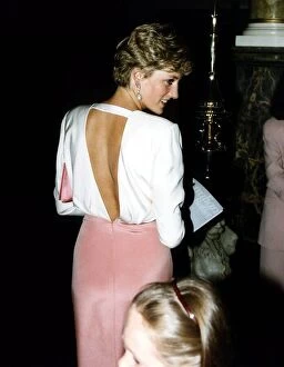 Princess Diana at the London Coliseum for the Royal Gala Performance of '
