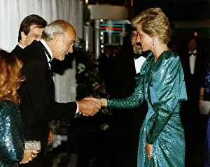 Princess Diana meets Sean Connery at the Royal Gala Premiere for The Hunt for Red October Princess Diana meets Sean Connery at the Royal Gala Premiere for The Hunt for Red October