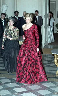 Princess Diana during an overseas visit to France. November 1988 Princess Diana during an overseas visit to France. November 1988