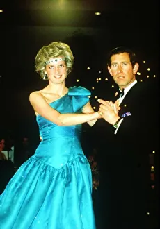 Images Dated 30th October 1985: Princess Diana and Prince Charles dancing together in Melbourne Australia in 1985