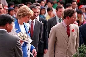 Images Dated 1st November 1989: Princess Diana and Prince Charles visit Tuen Mun in the New Territories of Hong Kong