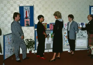 Princess Diana Princess of Wales in a drugs unit on a visit to Edinburgh Princess Diana Princess of Wales in a drugs unit on a visit to Edinburgh
