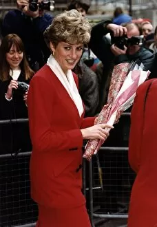 Images Dated 14th January 1992: Princess Diana, the Princess of Wales, visiting the British Deaf Association in London