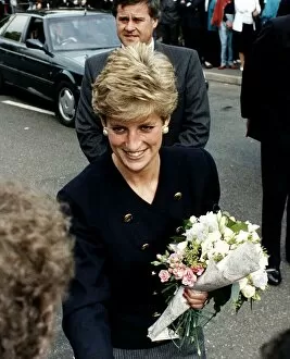 House Of Windsor Collection: Princess Diana Royalty visits Holy Trinity St Philips Church in Dalston, London