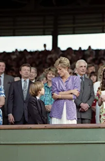Princess Diana and her son Prince William pictured at the Wimbledon Ladies Singles Final Princess Diana and her son Prince William pictured at the Wimbledon Ladies Singles Final